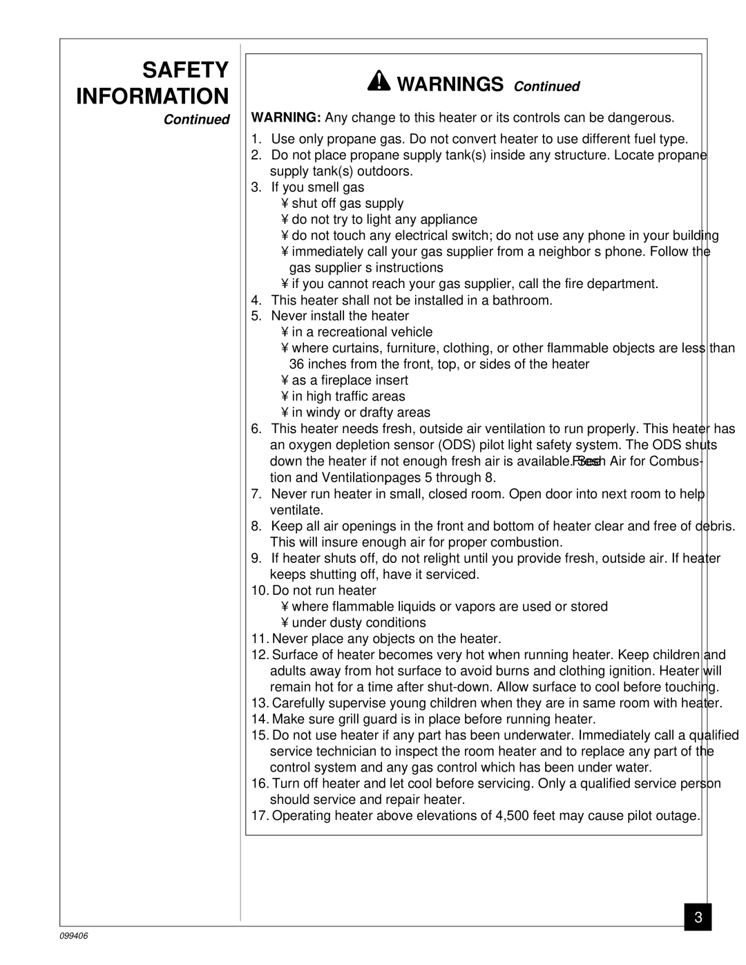 Vanguard Managed Solutions VP1000B installation manual Safety Information 