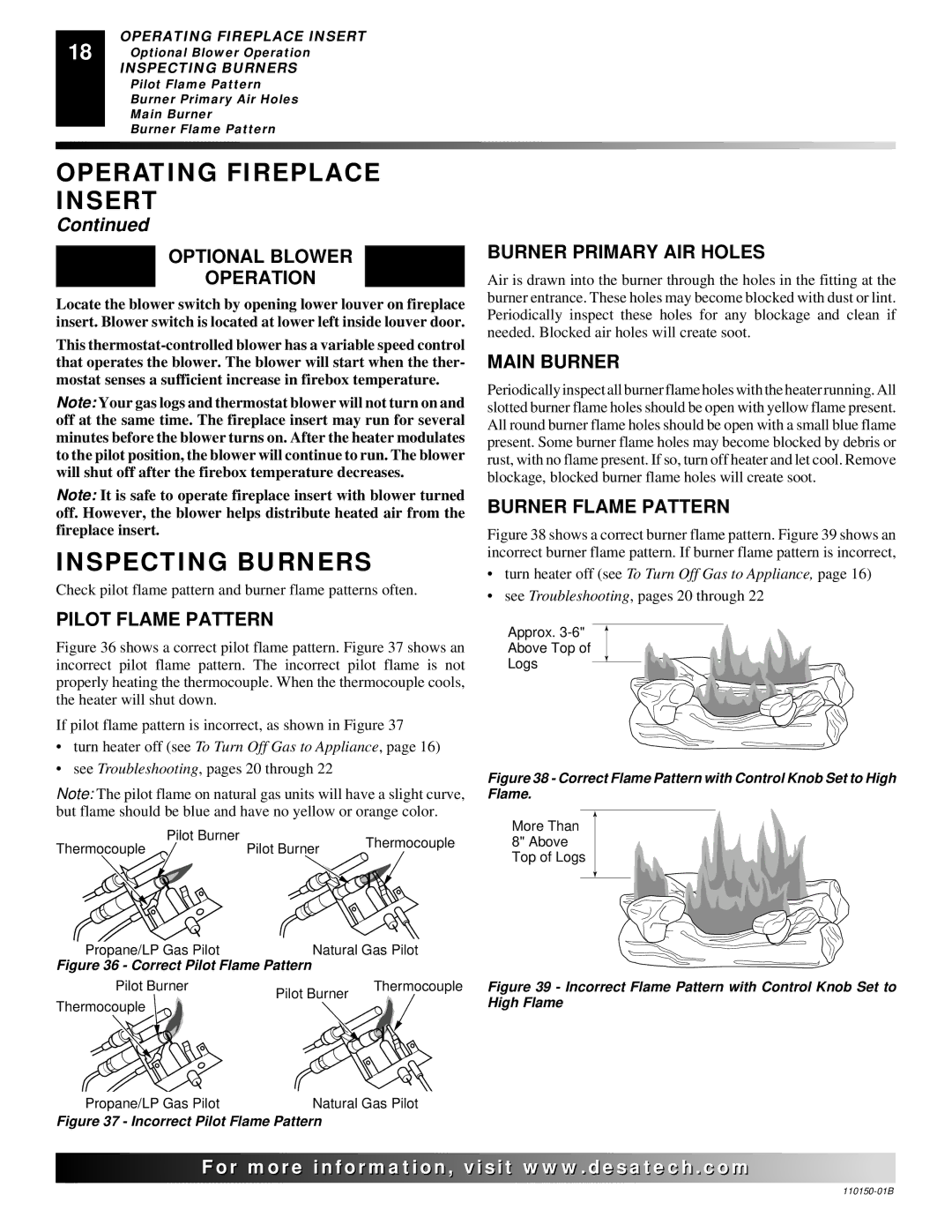 Vanguard VI33PRA, VI33NRA manual Inspecting Burners 