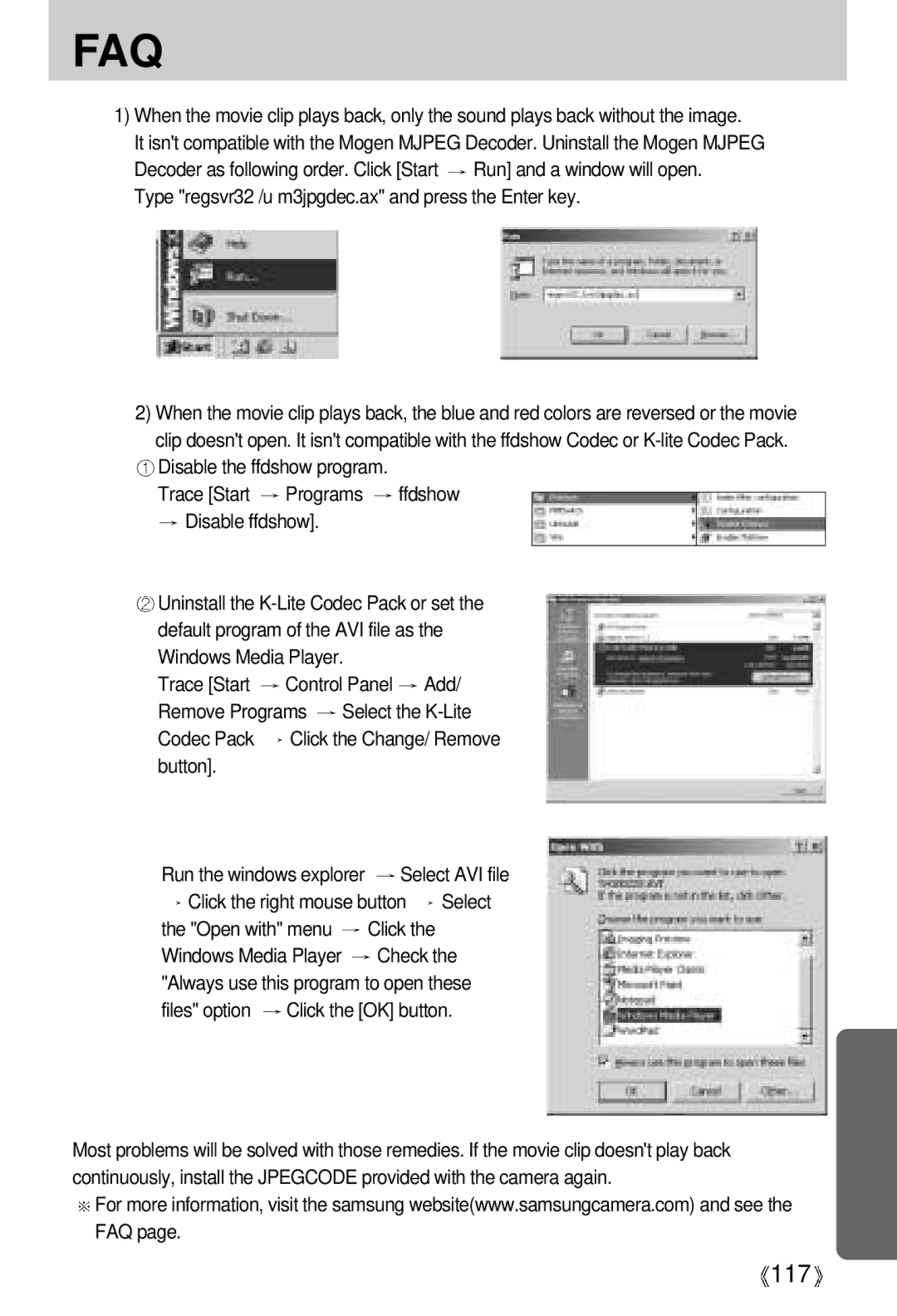 Vanson V-6000 manual Trace Start Programs 