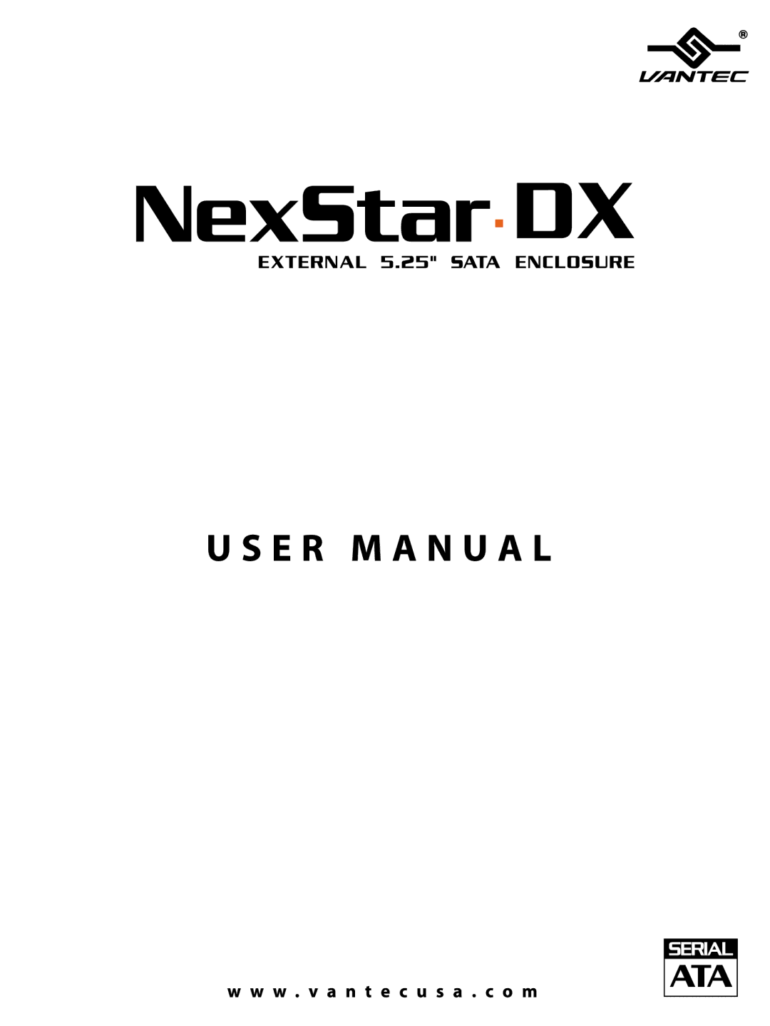 Vantec NexStar DX manual 