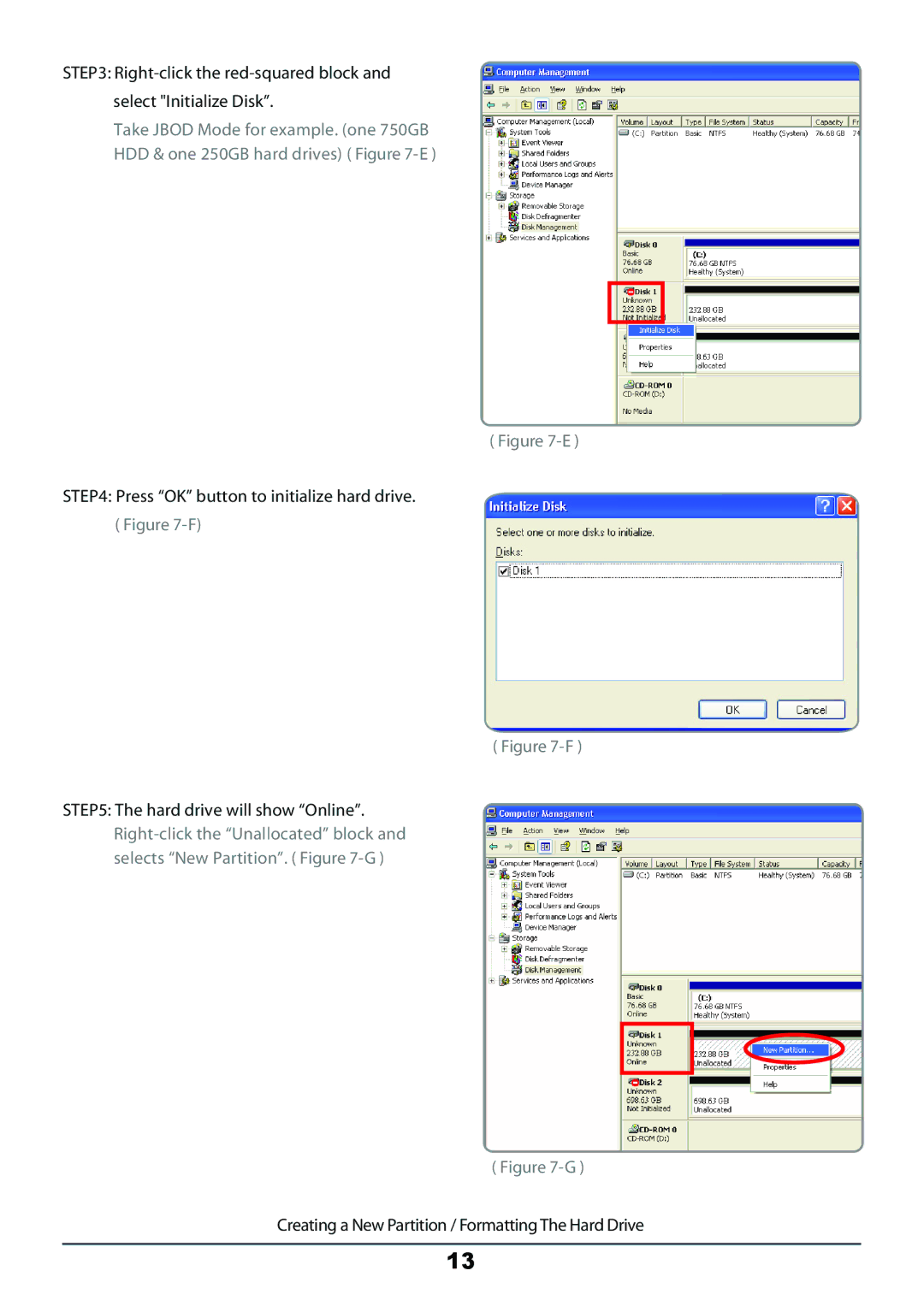 Vantec NexStar MX manual Right-click the red-squared block and select Initialize Disk 