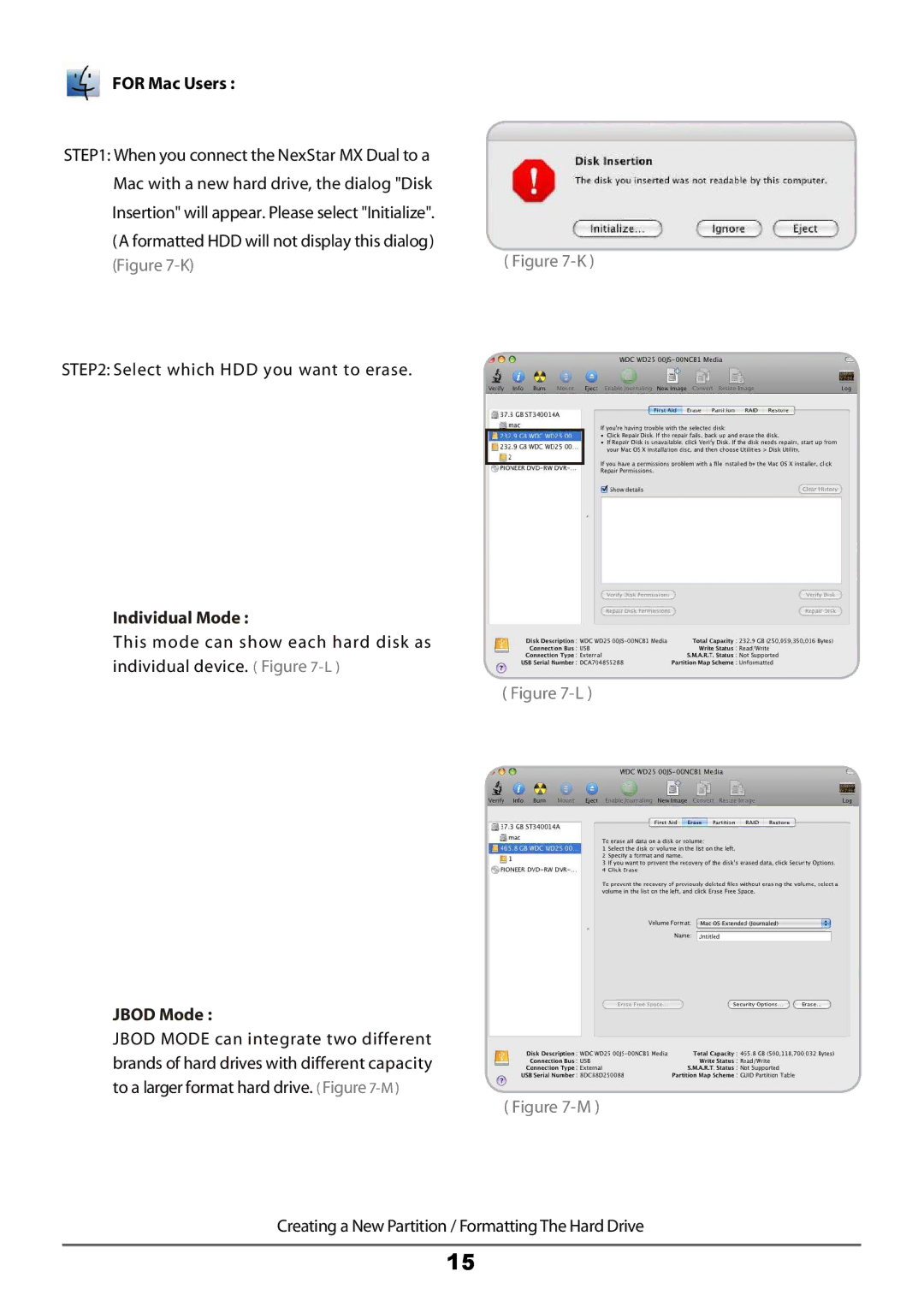 Vantec NexStar MX manual For Mac Users, Jbod Mode 