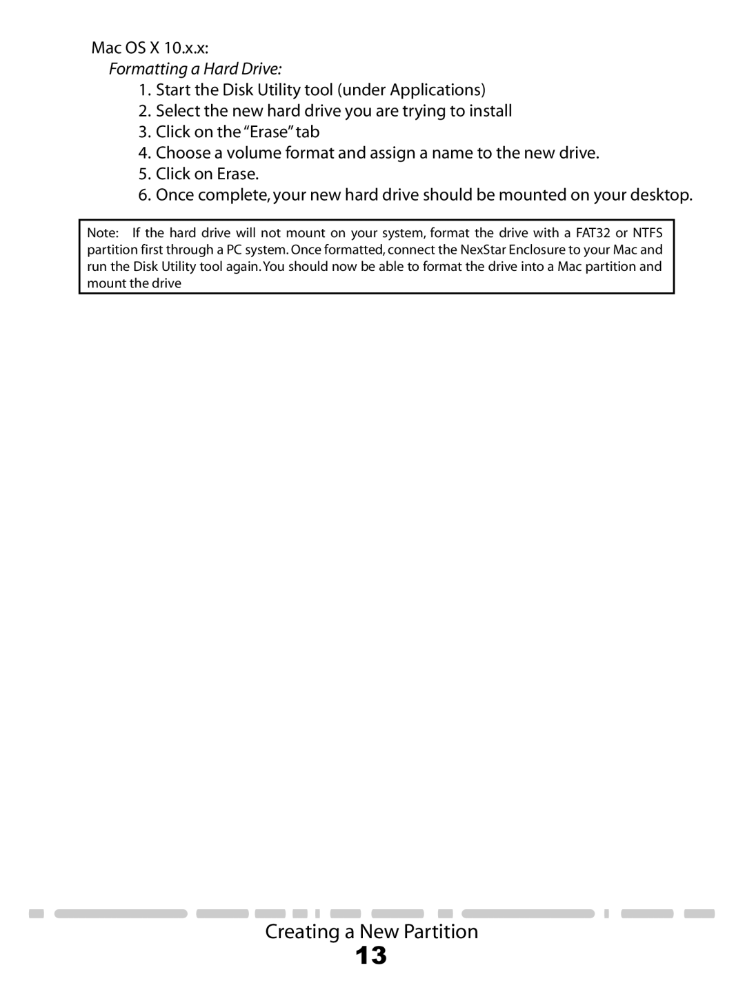 Vantec NST-260U2-RD user manual Formatting a Hard Drive 