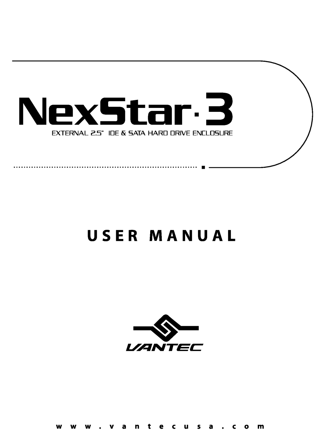 Vantec NST-260U2-RD user manual U S E R M A N U A L, w w w . v a n t e c u s a . c o m 