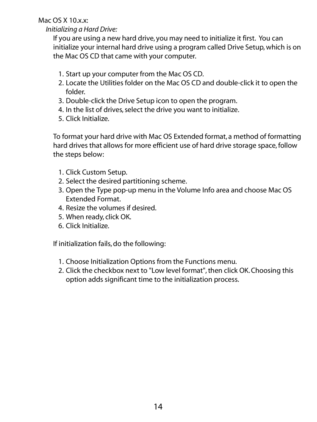 Vantec NST-350UF, NST-350U2 user manual Initializing a Hard Drive 