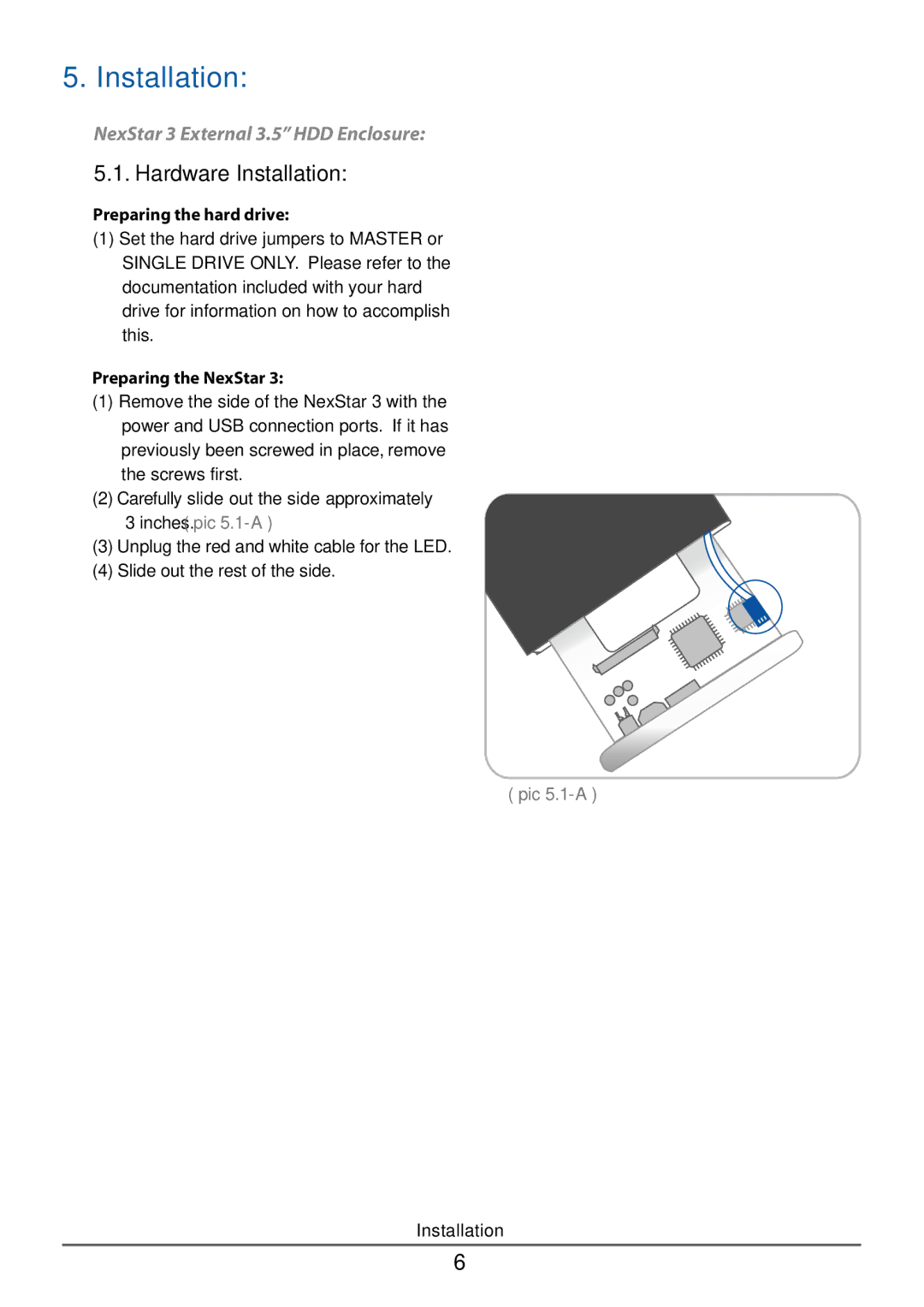 Vantec NST-360FBSU-BK user manual Installation, Preparing the hard drive, Preparing the NexStar 