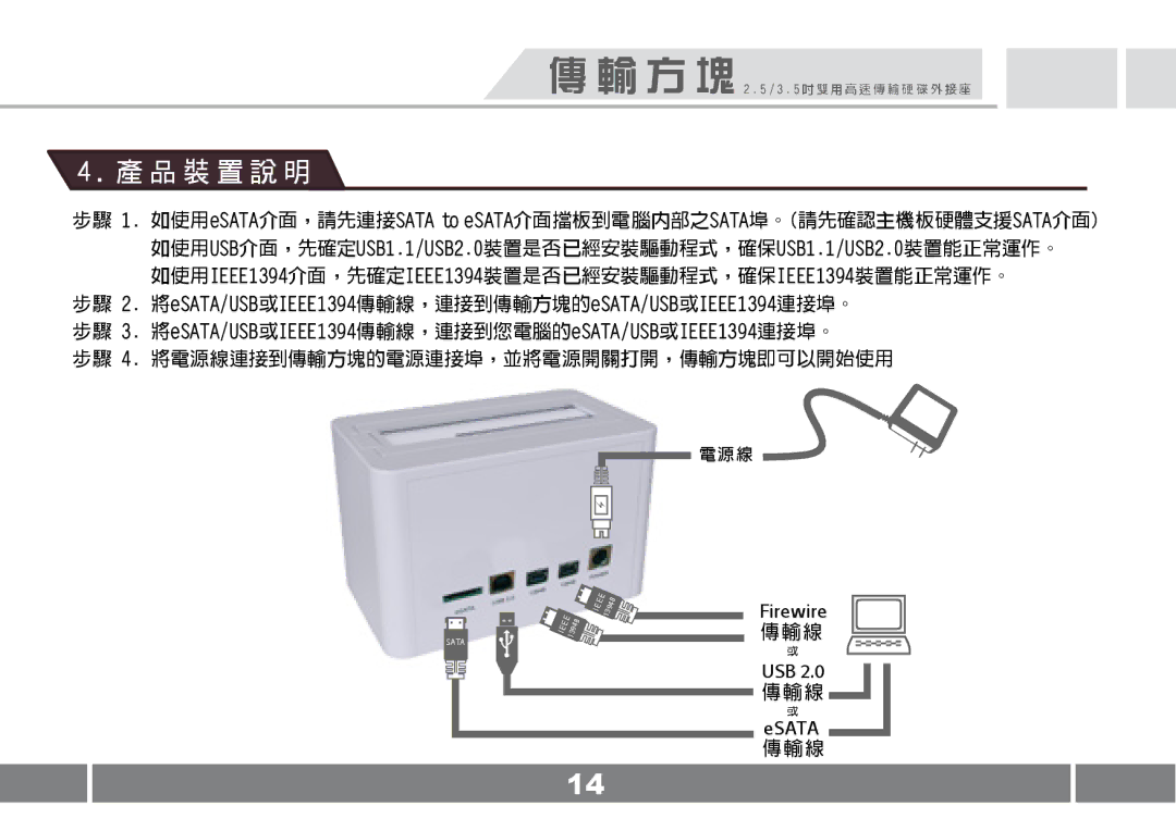 Vantec NST-D100FBSU user manual 品 裝 置 說 明 