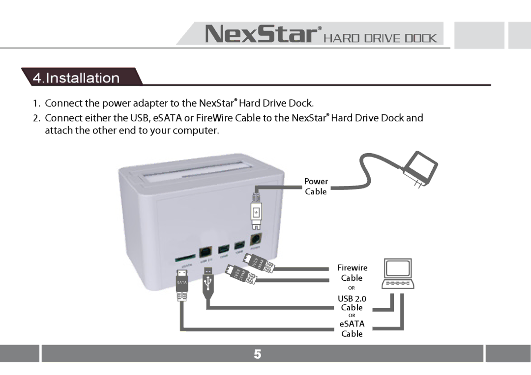 Vantec NST-D100FBSU user manual Installation 