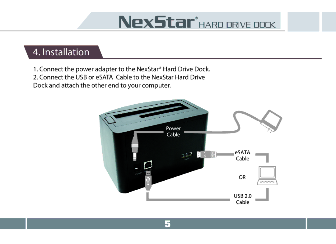 Vantec NST-D150SU-BK user manual Installation 