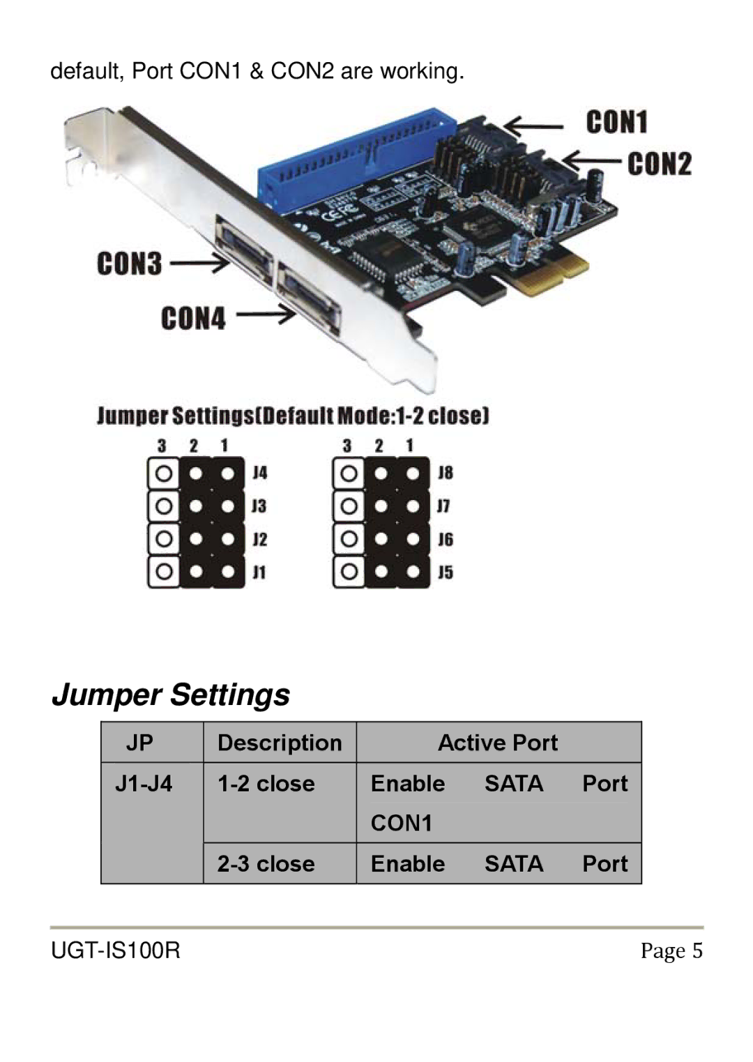 Vantec UGT-IS100R user manual Sata 