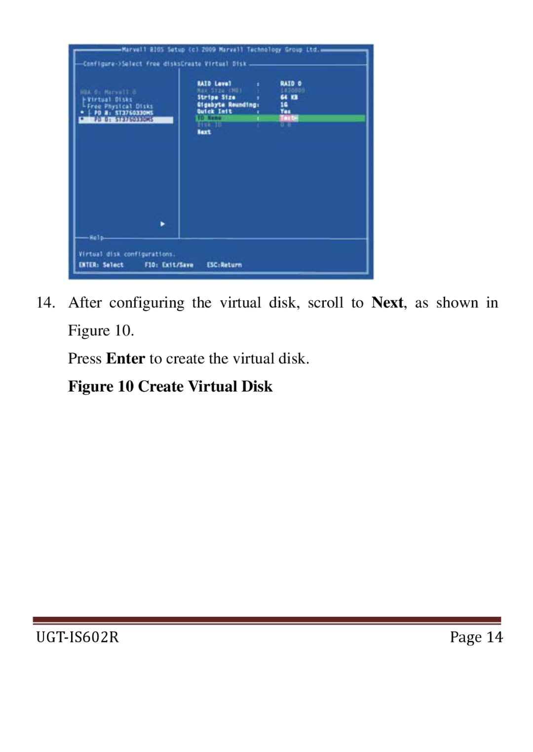 Vantec UGT-IS602R user manual Create Virtual Disk 