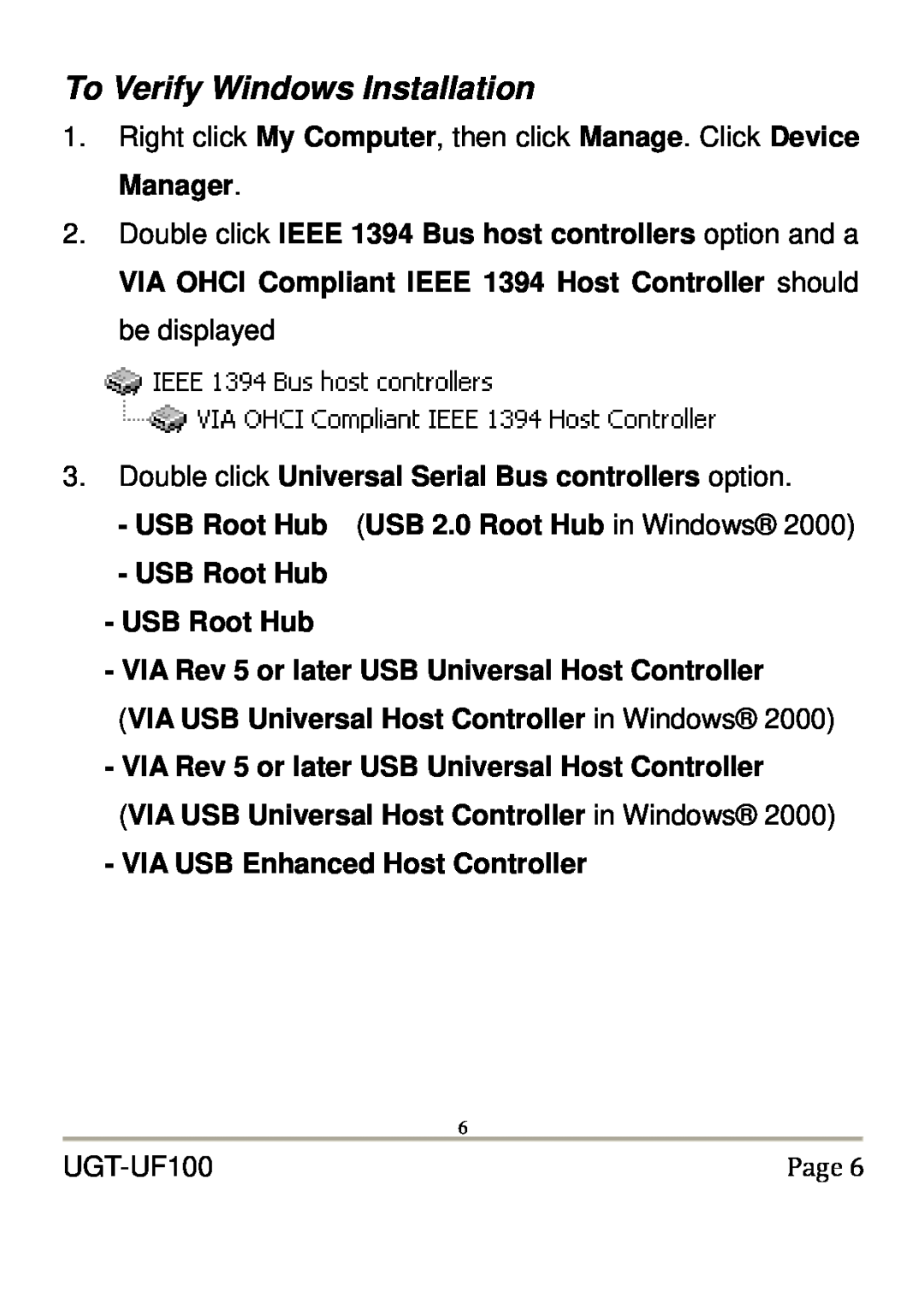Vantec UGT-UF100 user manual To Verify Windows Installation 