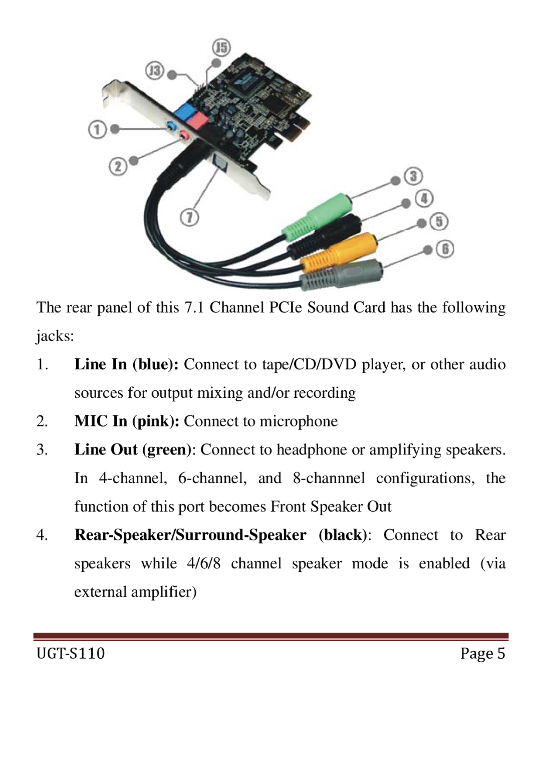 Vantec UGTS110 user manual UGT‐S110 