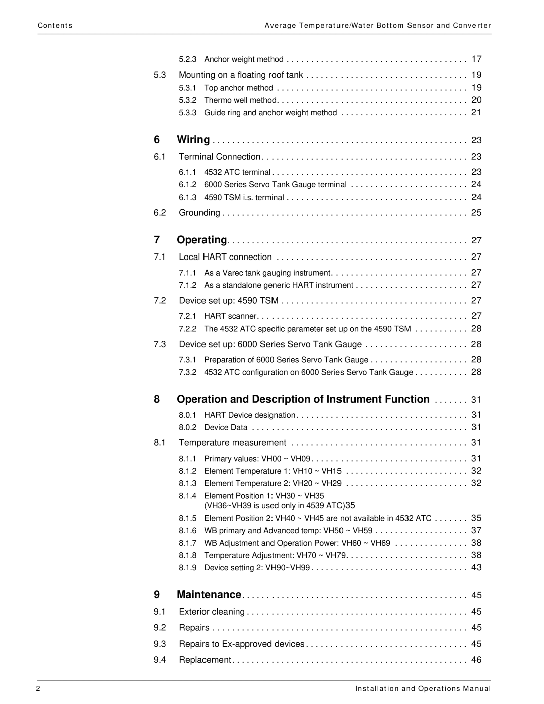 Varec 4532 manual Operation and Description of Instrument Function 