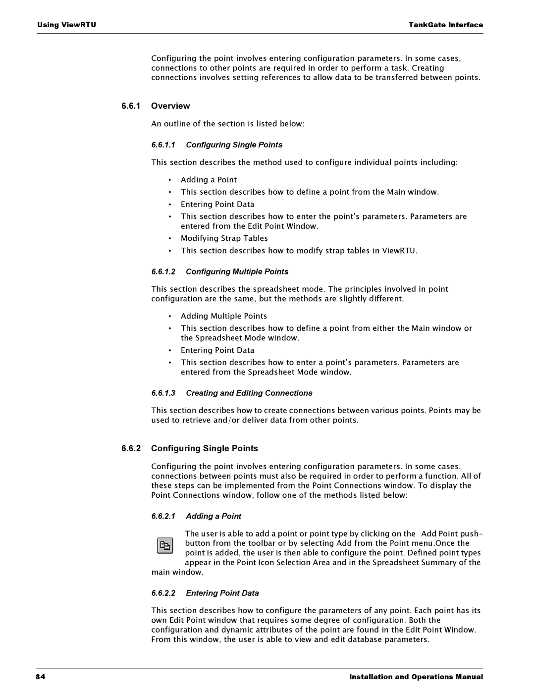 Varec 8315 Series manual Configuring Single Points 