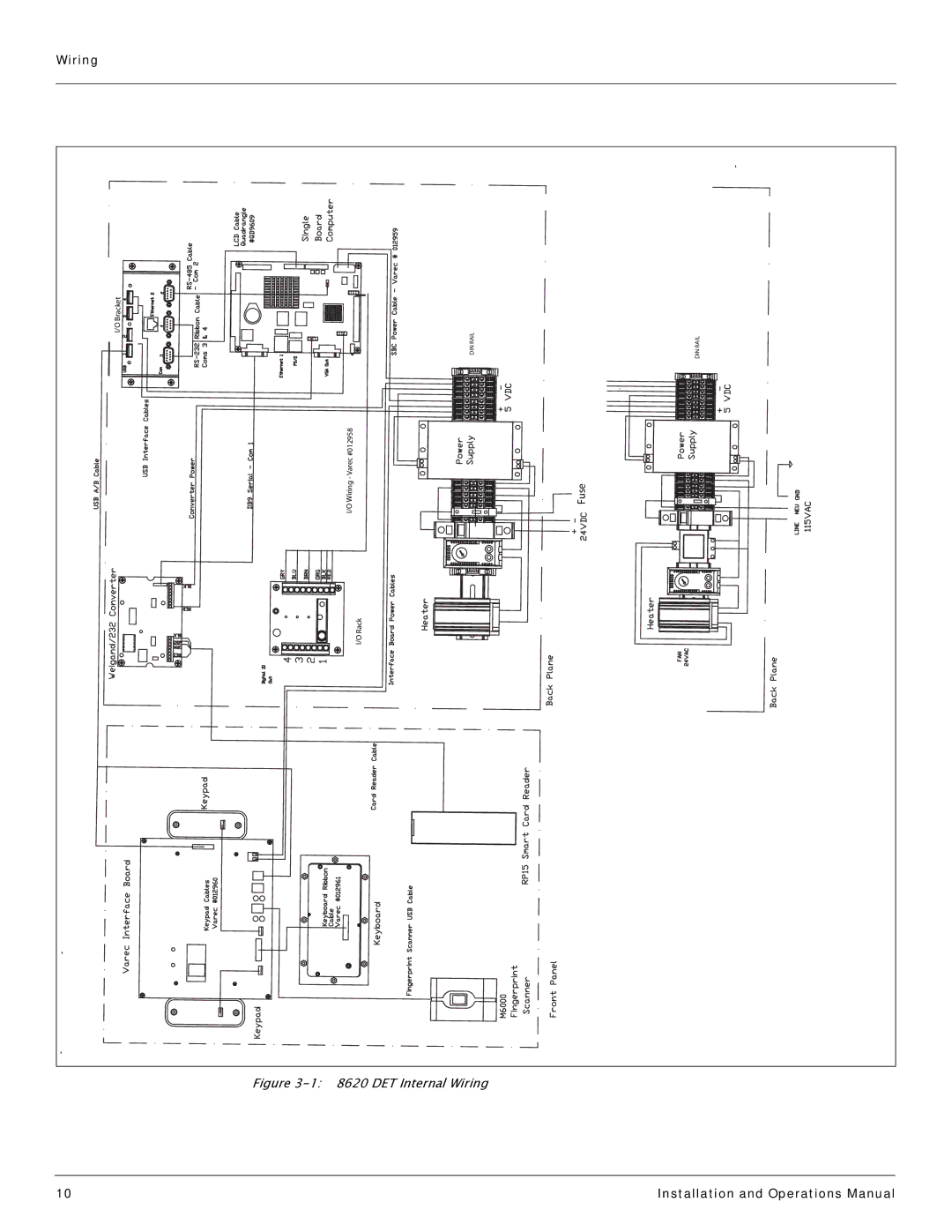 Varec 8620 manual DET Internal Wiring 