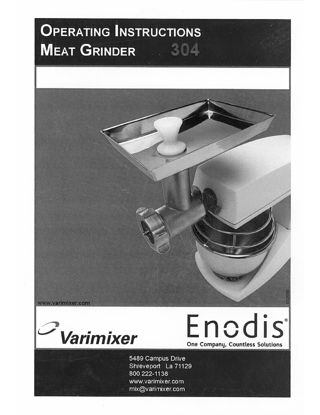 Varimixer 304 manual 