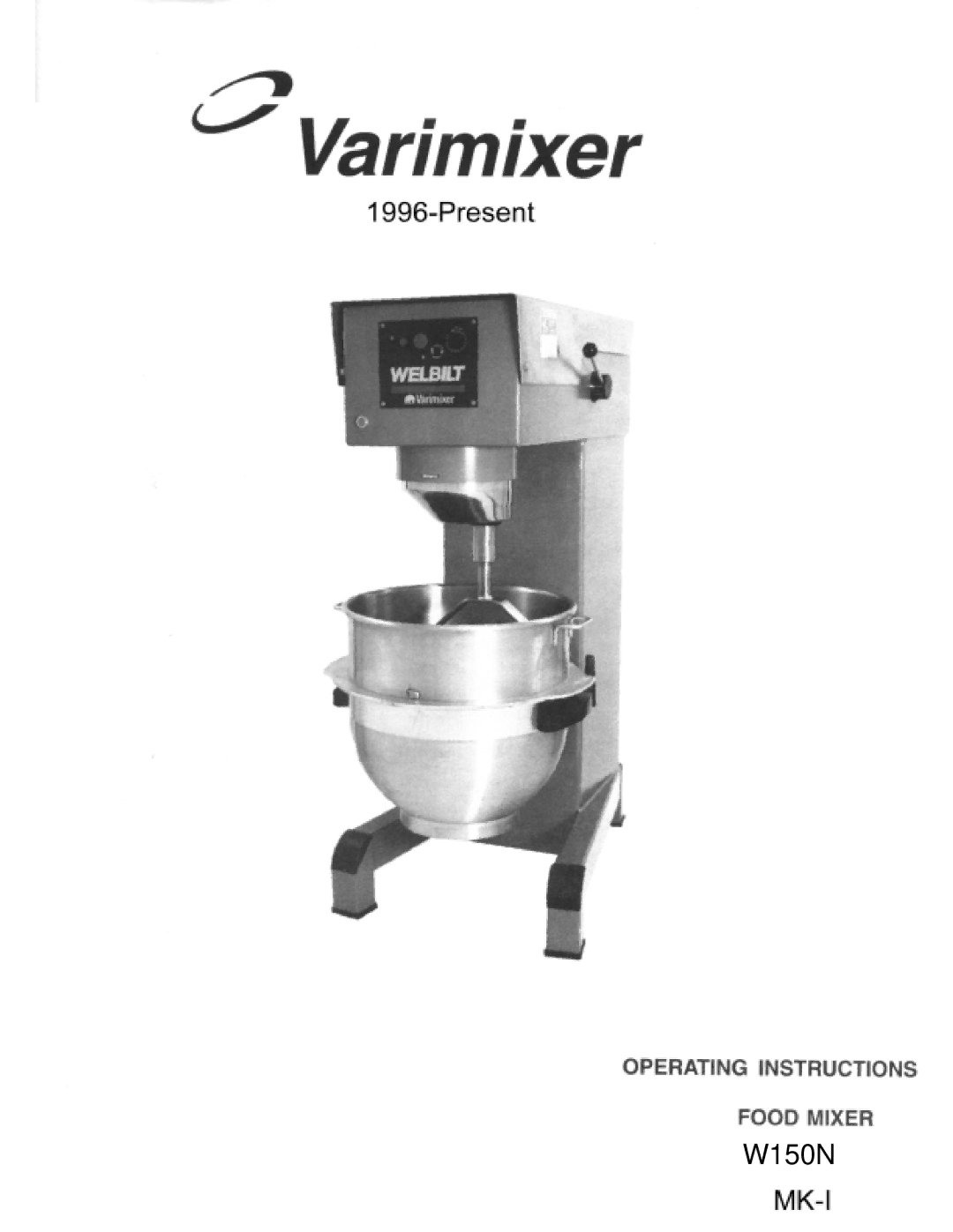 Varimixer W150N manual 