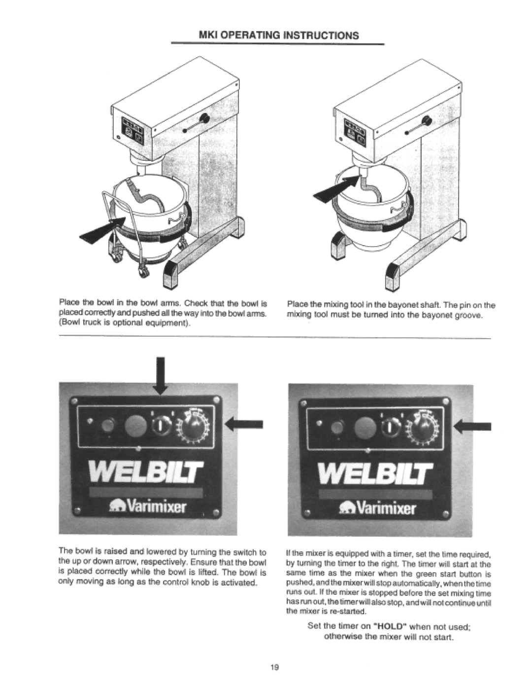 Varimixer W150N manual 