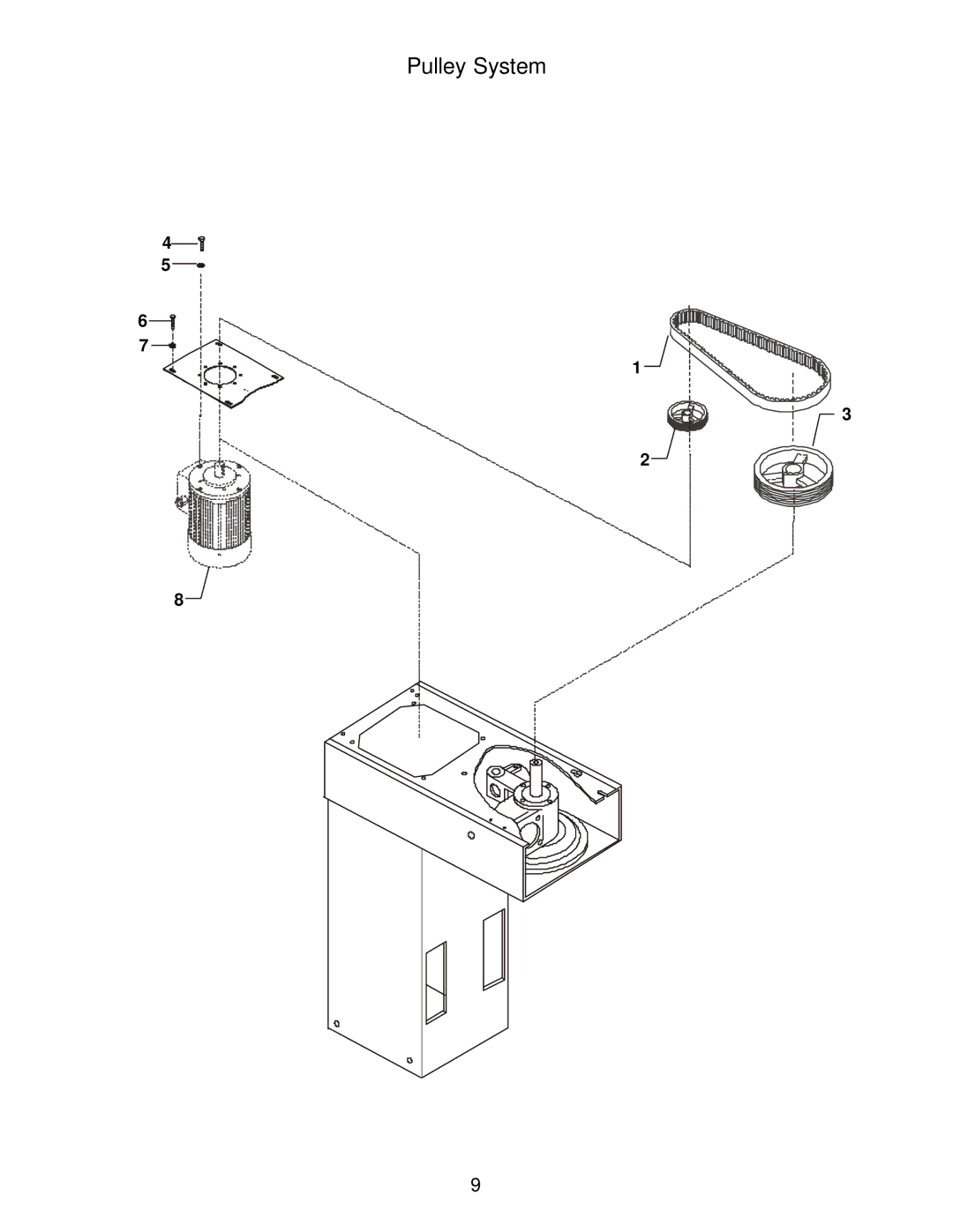 Varimixer W20D operation manual Pulley System 