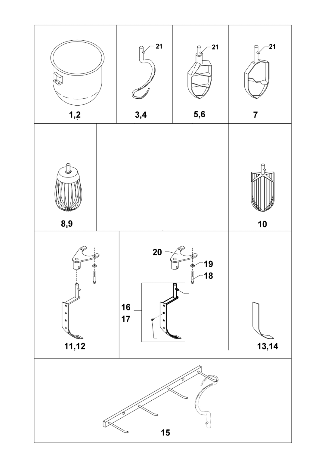 Varimixer W20F, W20A, W20J manual 