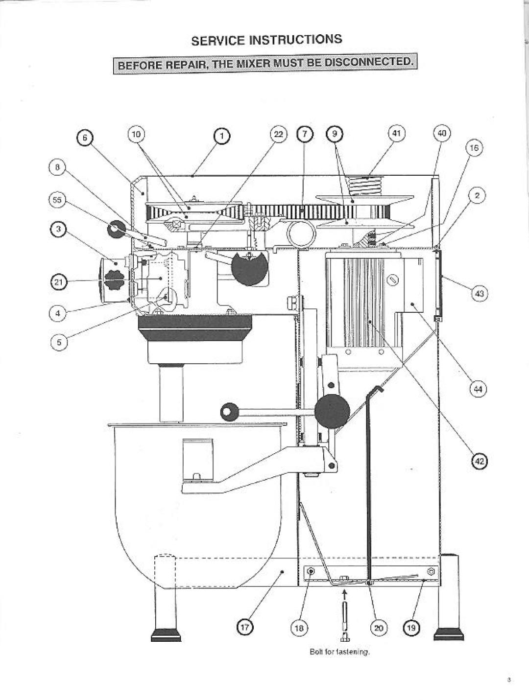 Varimixer W20F, W20A, W20J manual 