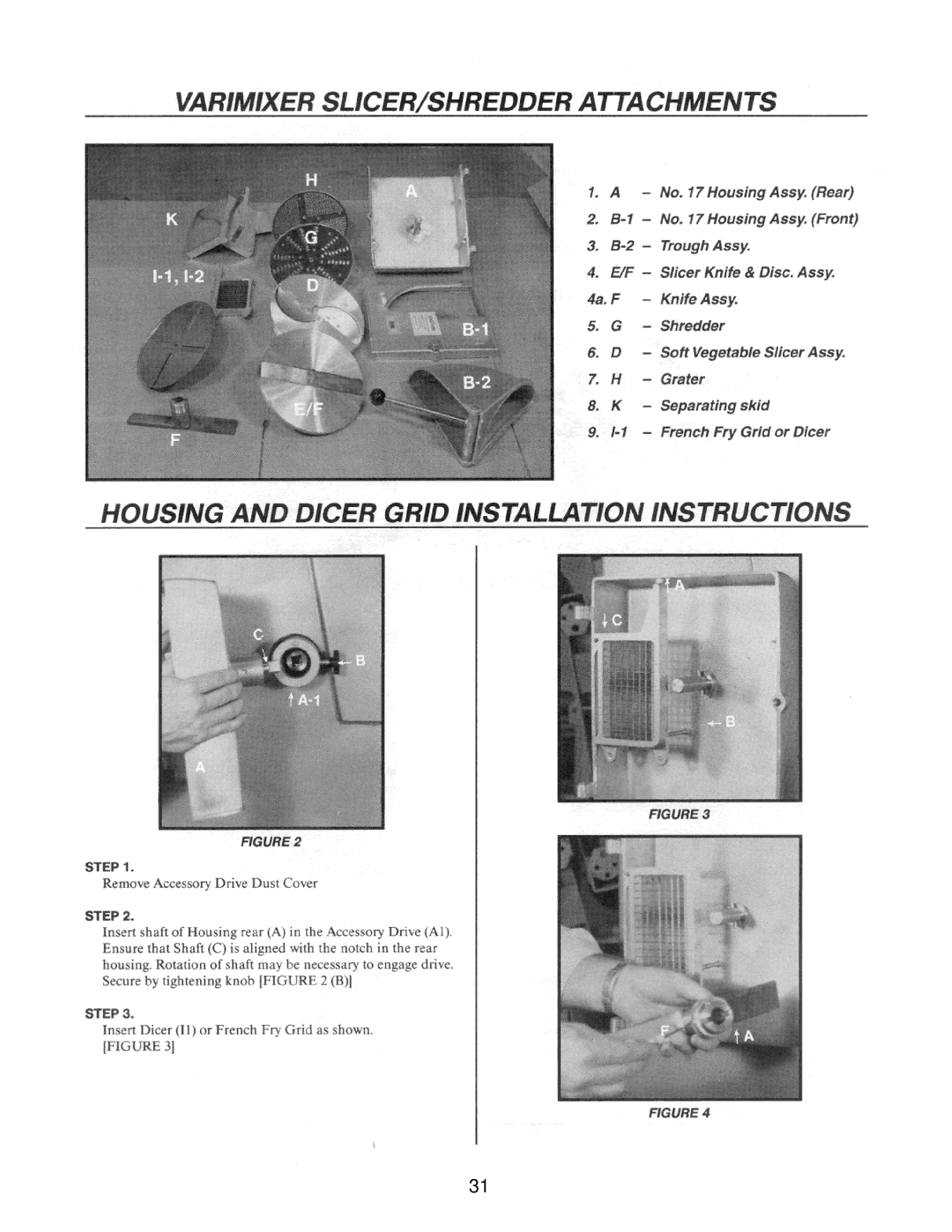 Varimixer W40(A), W60P, W40P, W30(A), W60(A) operation manual 