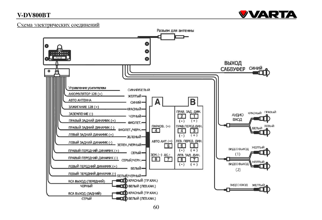 Varta V-DV800BT instruction manual 