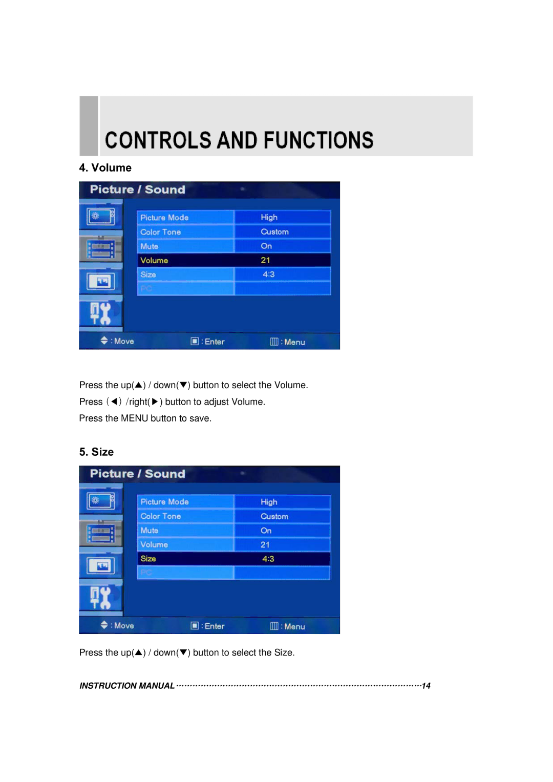 Vax 17RTC manual Volume, Size 