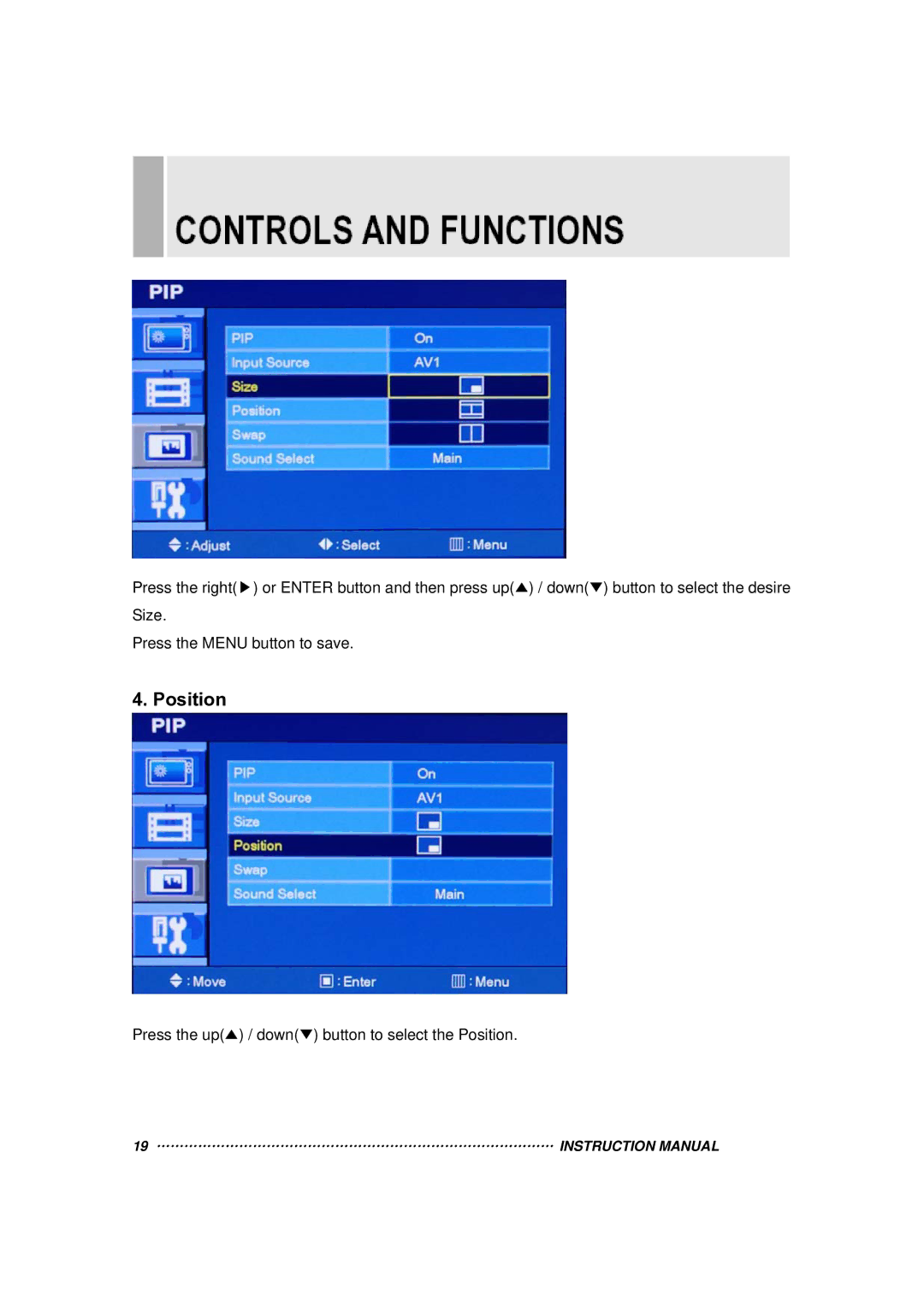 Vax 17RTC manual Position 