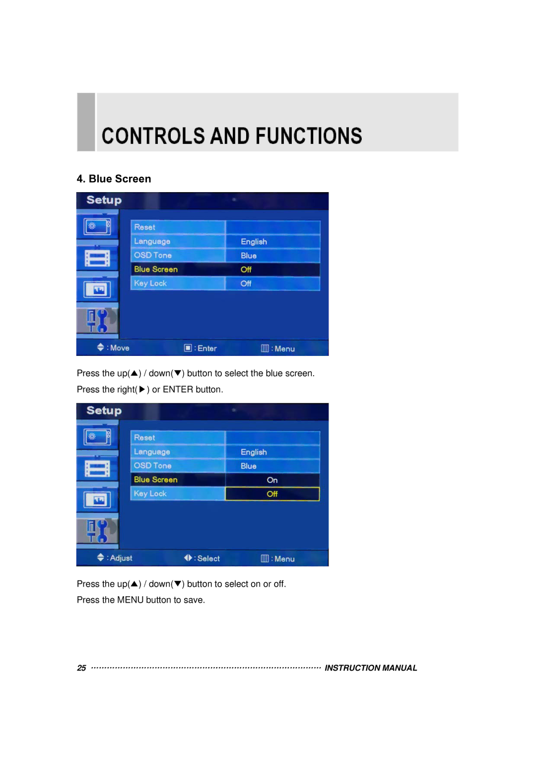 Vax 17RTC manual Blue Screen 