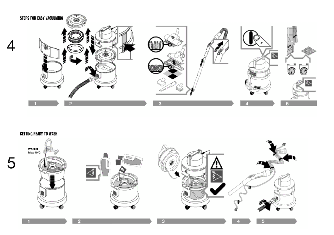 Vax 6155 manual Getting Ready to Wash 