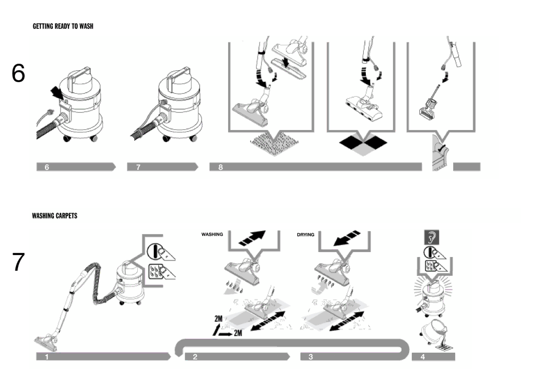 Vax 6155 manual Getting Ready to Wash Washing Carpets 