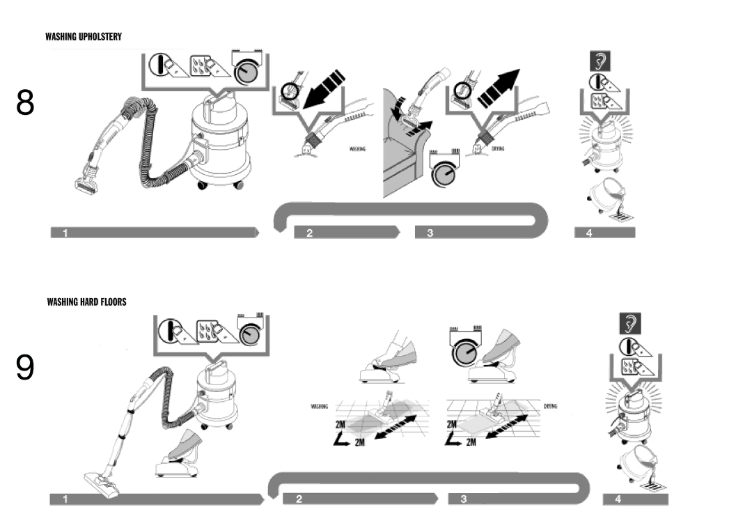 Vax 6155 manual Washing Upholstery Washing Hard Floors 