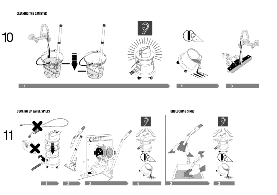 Vax 6155 manual Cleaning the Canister Sucking UP Large Spills 