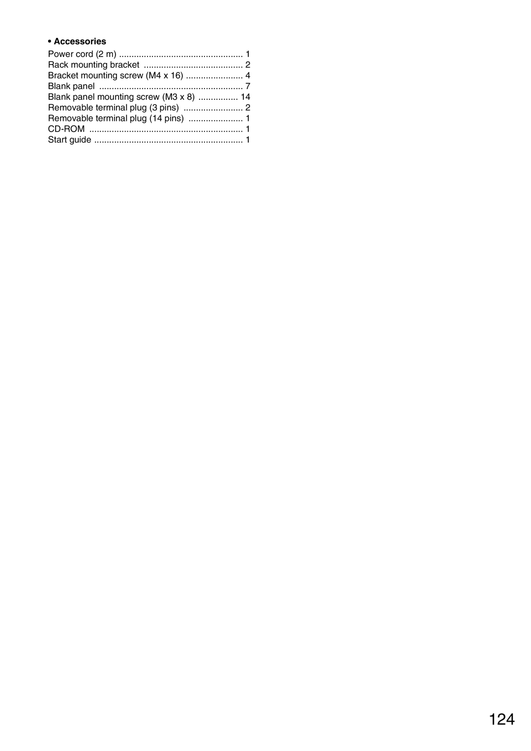 Vax M-9000 operating instructions 124, Accessories 