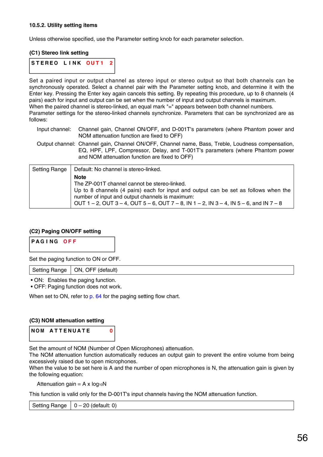 Vax M-9000 operating instructions G I N G O F F, M a T T E N U a T E 