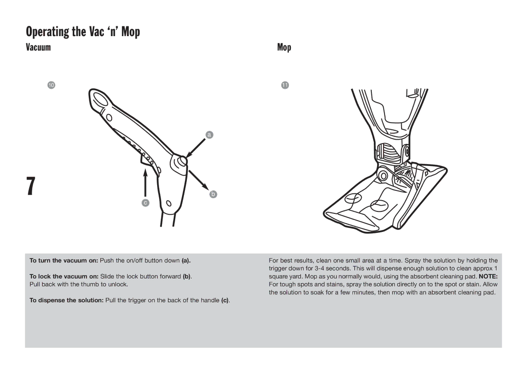 Vax V-037 manual Mop 