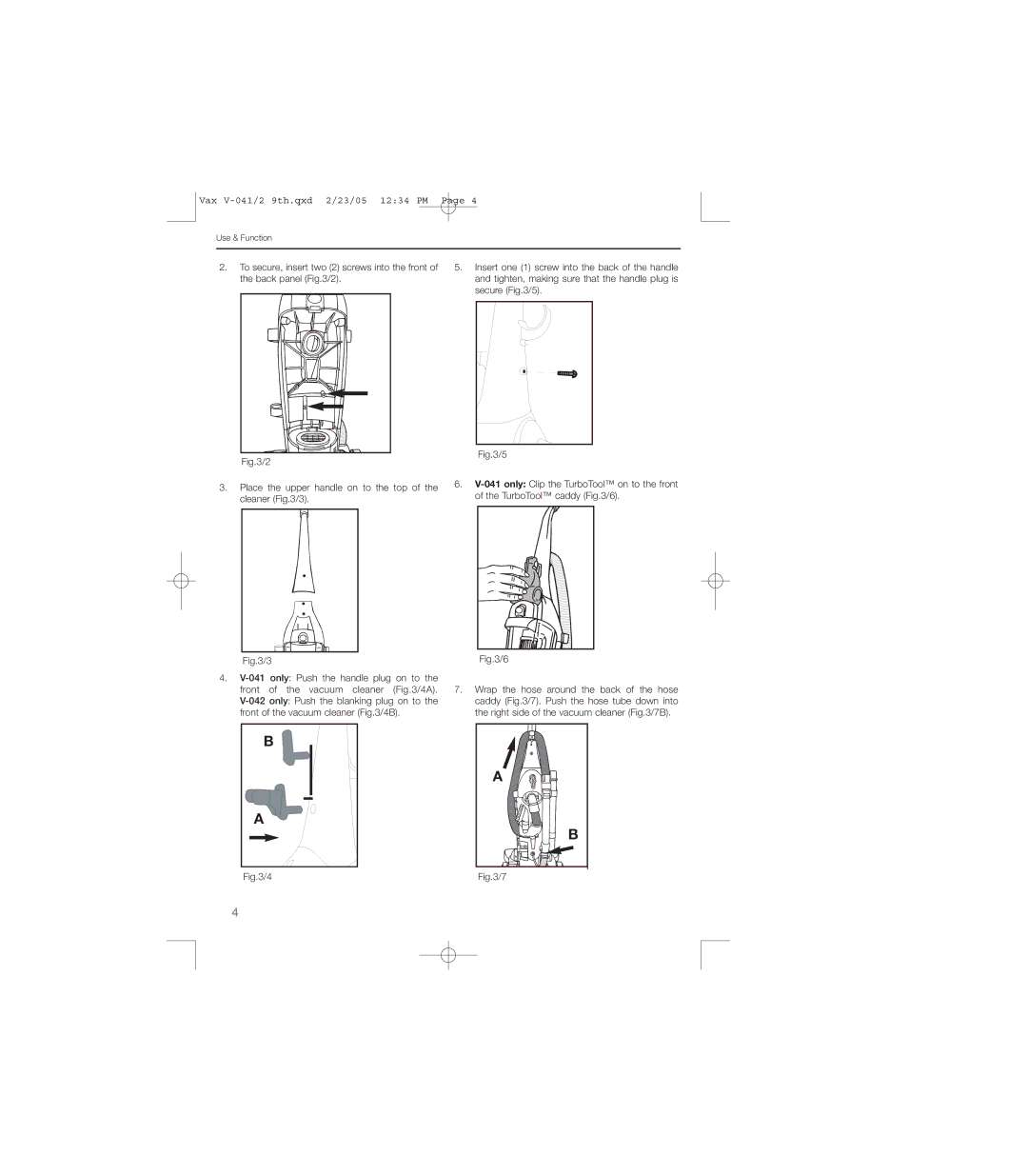 Vax V-042, V-041 instruction manual Ig, Ig, Ig, Ig, Ig 