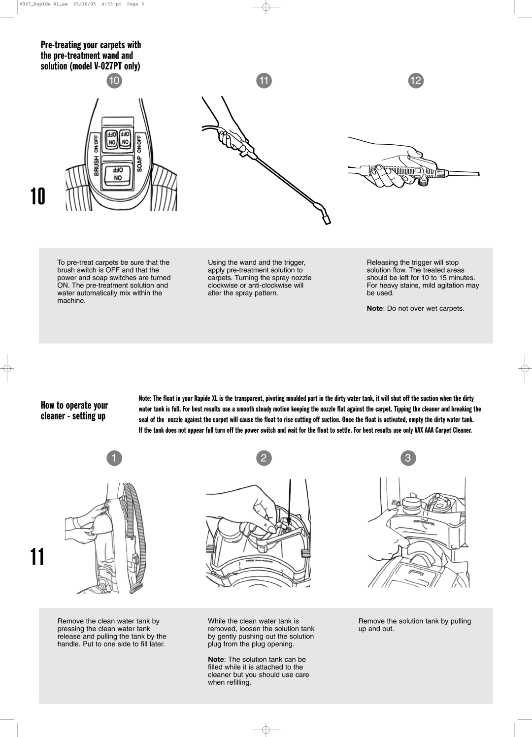 Vax VO27 manual How to operate your cleaner setting up 