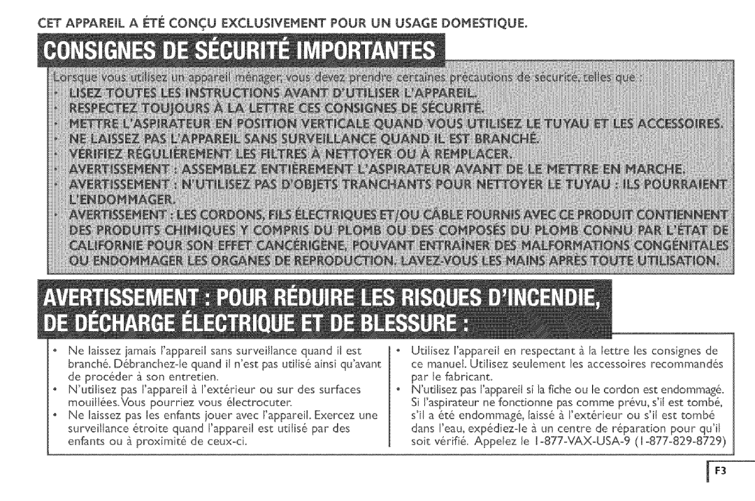 Vax X5 Laissez Iamais, Sans surveillance Quand Il est, Branch, Quand Nest pas utiJis6 Ainsi Quavant, Laissez Pas es, Iouer 