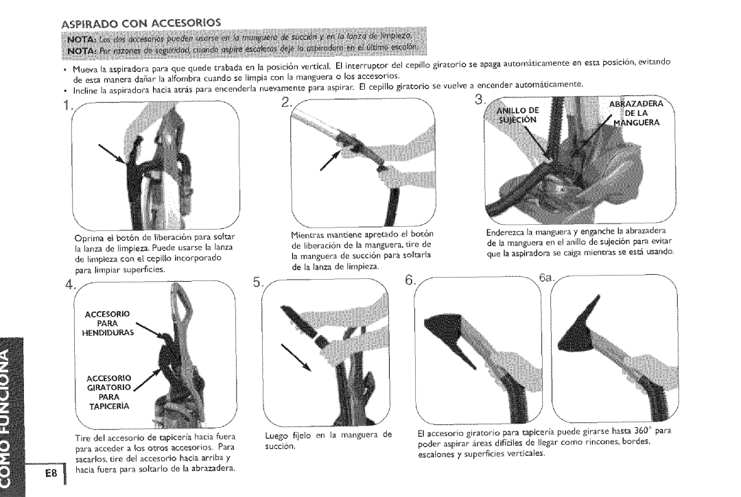 Vax X5 owner manual Aspmrado CON Accesorios 
