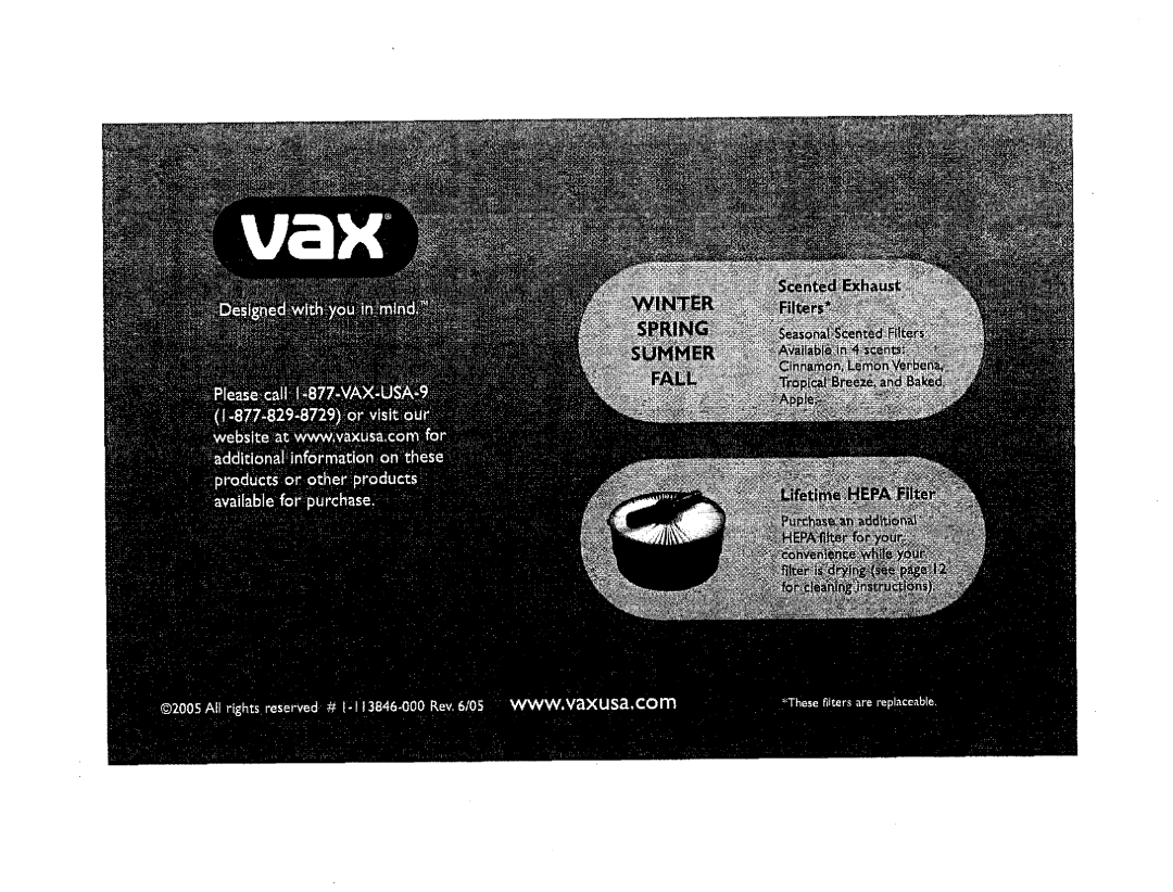 Vax X5 owner manual 