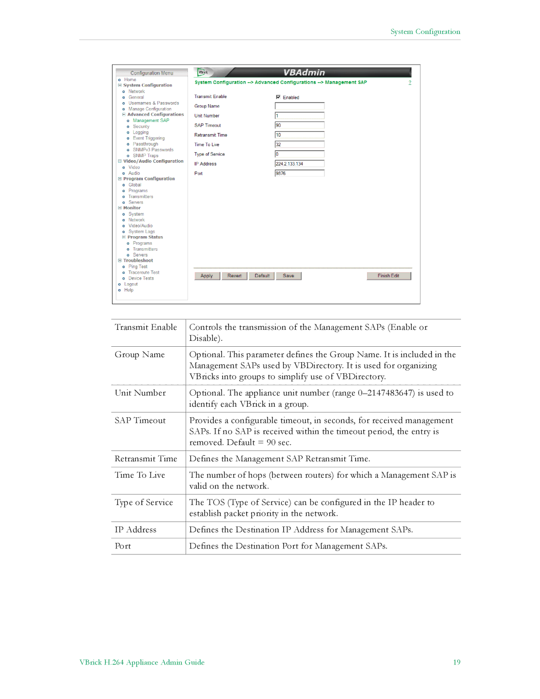 VBrick Systems 7000 manual System Configuration 