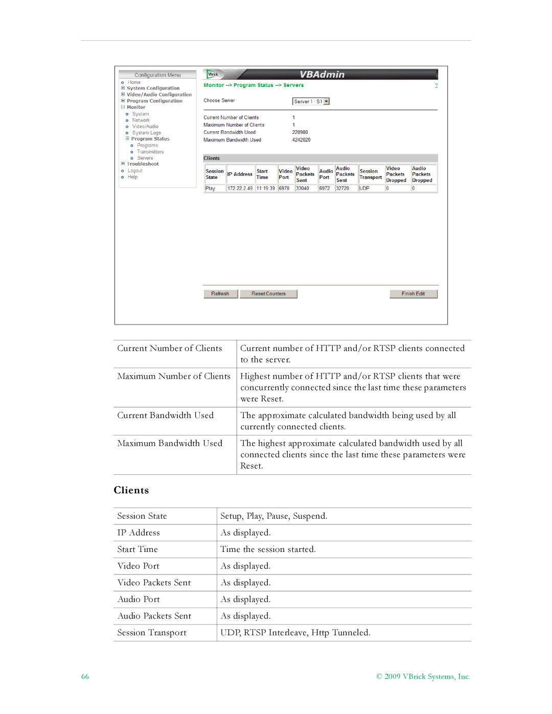 VBrick Systems 7000 manual Clients 