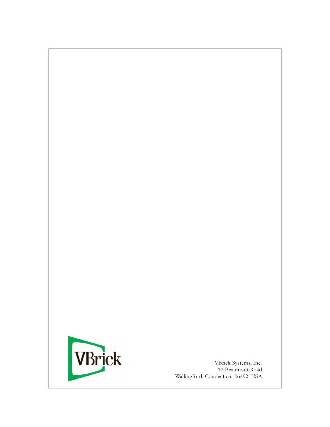 VBrick Systems 7000 manual 