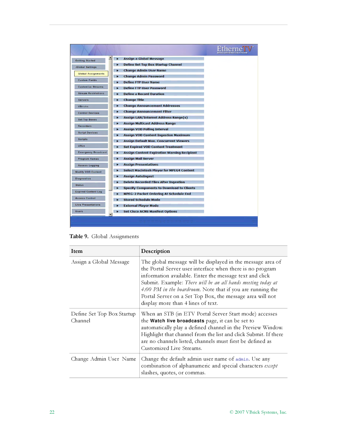 VBrick Systems ETV v4.1 manual Submit. Example There will be an all hands meeting today at 