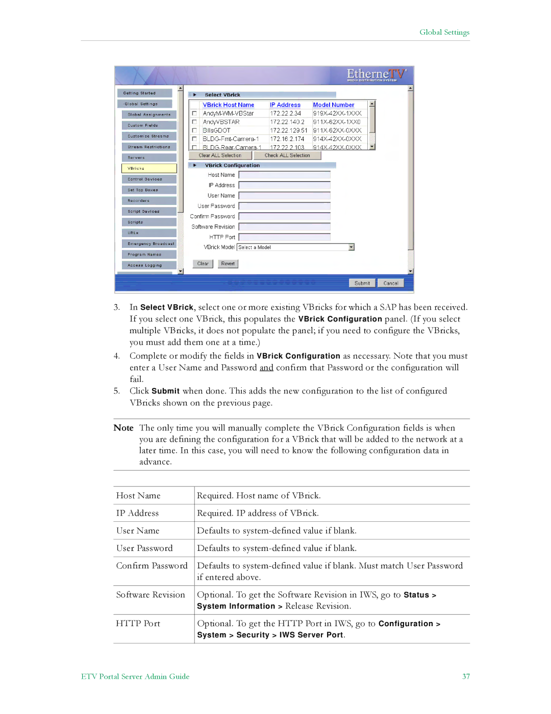 VBrick Systems ETV v4.1 manual System Information Release Revision 