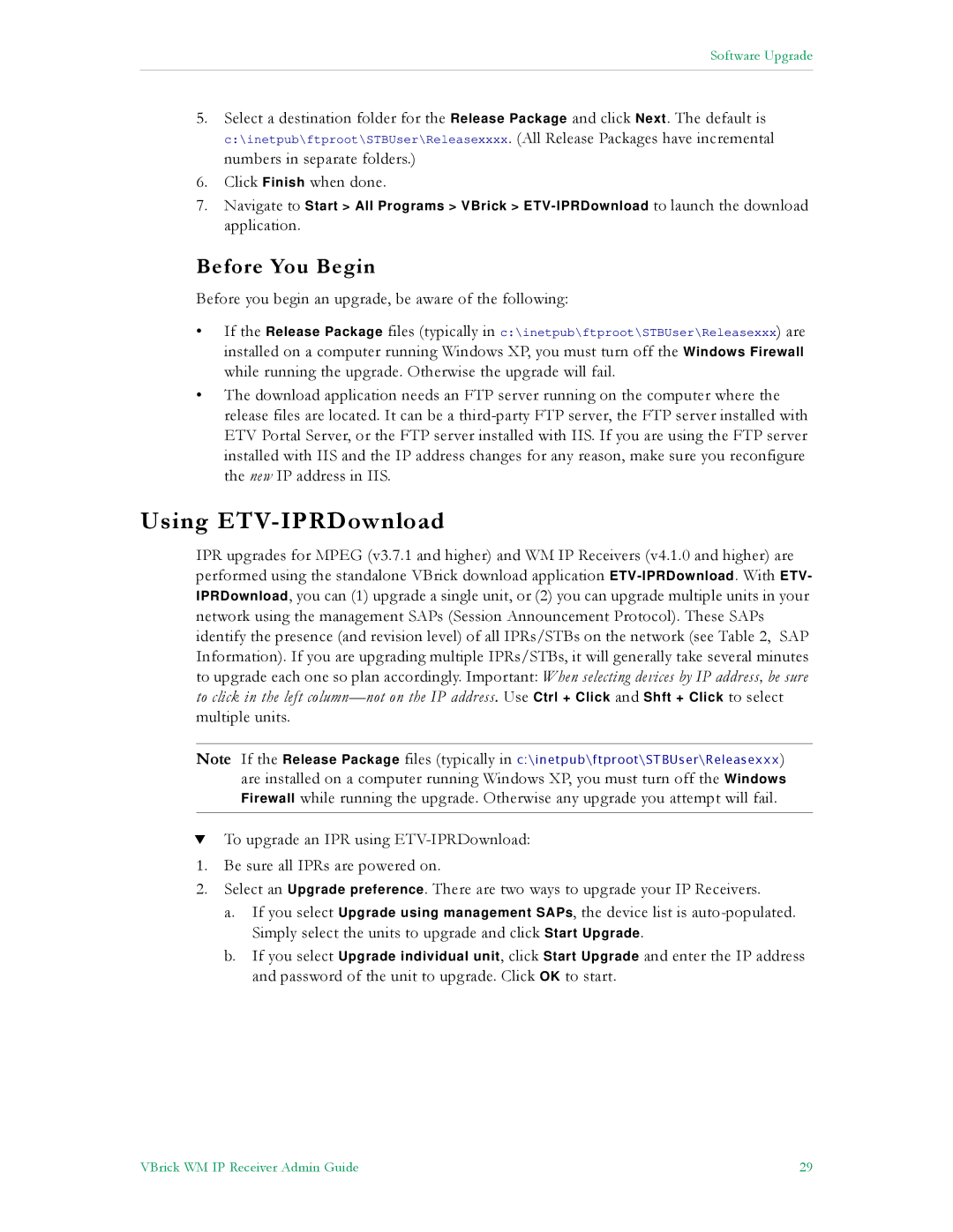 VBrick Systems v4.1 manual Using ETV-IPRDownload, Before You Begin 