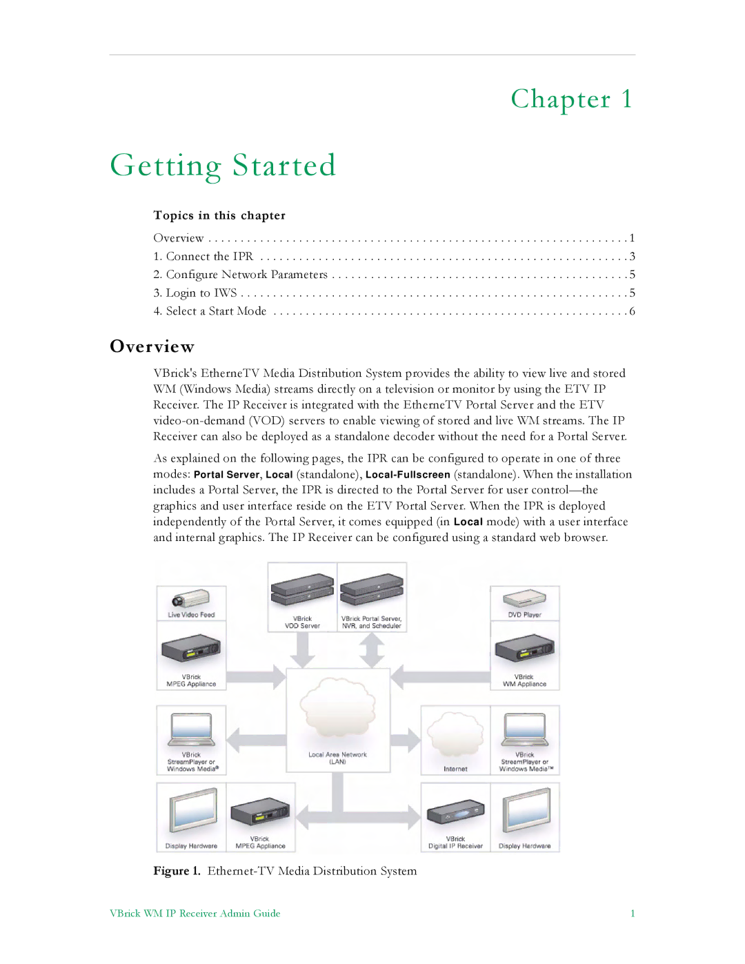 VBrick Systems v4.1 manual Getting Started, Overview 